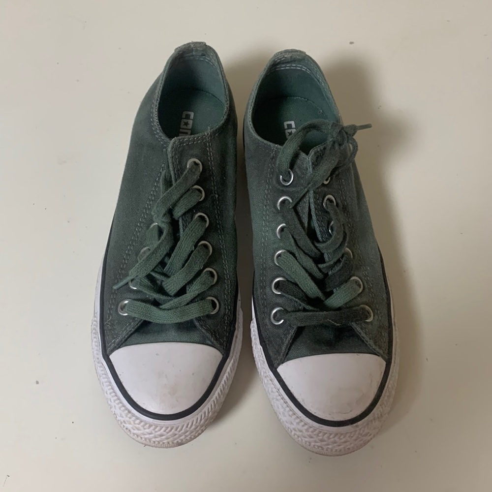 Army Green Low Top Converse